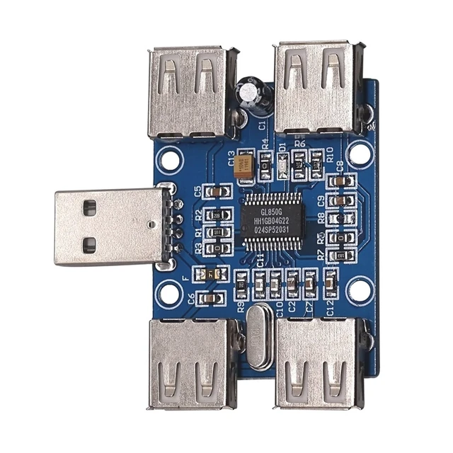 Alt view image 2 of 5 - 10pcs DC 5V USB HUB USB2.0 Hub Concentrator 4-Female USB Expansion Board Module Four USB Expansion Interface 4-Port Controller