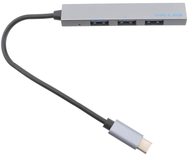 Main image of USB Hub 4-Port OTG Data Dock Type-C to USB 2.0 Adapter Compact 3.1 Hub for Laptop Pc Accessories Plug and Play