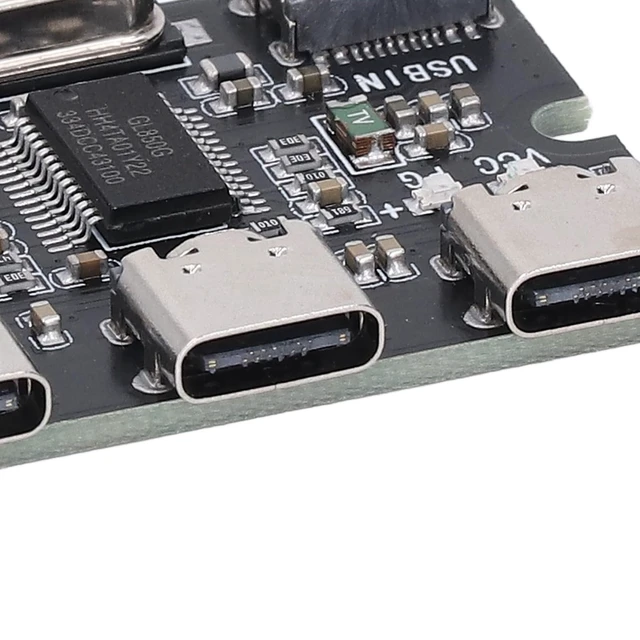 Alt view image 5 of 7 - 5V USB 2.0 Hub Expansion Module, 1 in 3 Out Type C Interface, High - Efficiency GL850G Chip USB Hub for Students Engineers Technicians, Plug and Play with No Driver