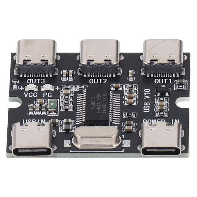 Alt view image 2 of 7 - 5V USB 2.0 Hub Expansion Module, 1 in 3 Out Type C Interface, High - Efficiency GL850G Chip USB Hub for Students Engineers Technicians, Plug and Play with No Driver