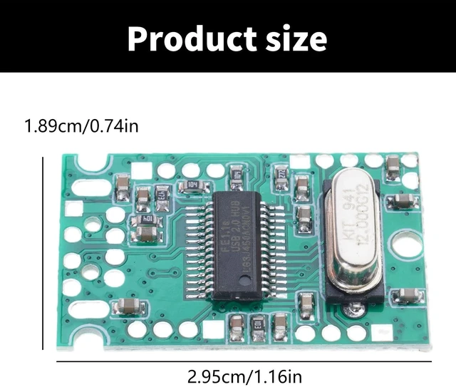 Alt view image 3 of 7 - USB 2.0 Expansion Module Hubs Concentrator 1 Divides 4 Drag Interfaces Transfer Development Board in Connector Portable USB Connector
