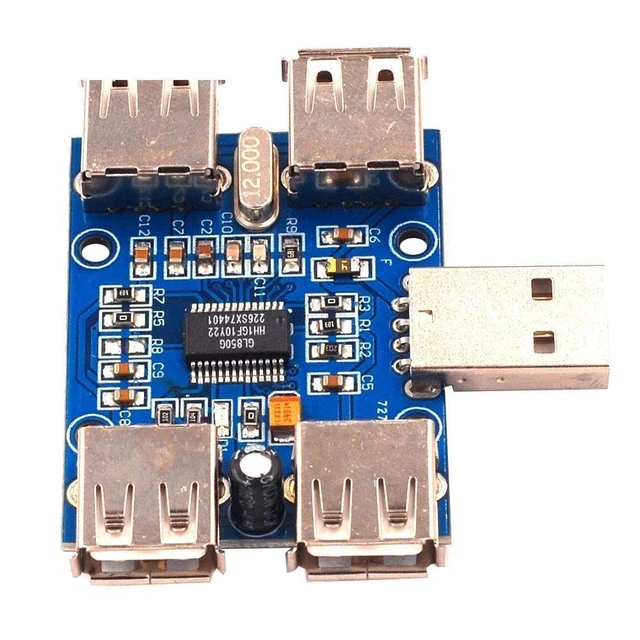 Alt view image 3 of 5 - DC 5V USB HUB USB2.0 Hub Concentrator 4 Female USB Expansion Board Module DIY Electronic