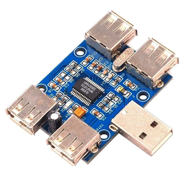 Alt view image 4 of 5 - DC 5V USB HUB USB2.0 Hub Concentrator 4 Female USB Expansion Board Module DIY Electronic