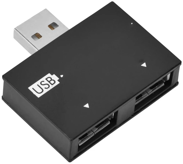 Main image of Hub Usb2. 0 Male to 2 Port USB Splitter Adapter Converter Concentrator White (Black)