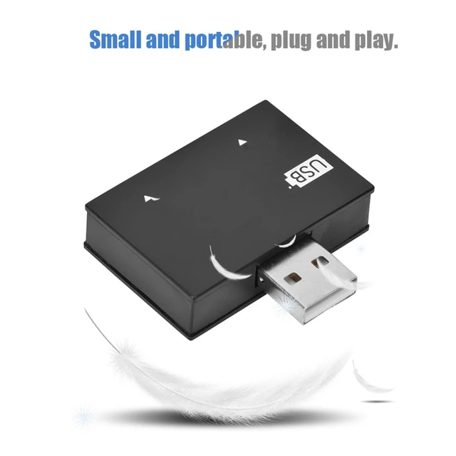 Alt view image 2 of 7 - Hub Usb2. 0 Male to 2 Port USB Splitter Adapter Converter Concentrator White (Black)