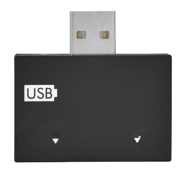 Alt view image 3 of 7 - Hub Usb2. 0 Male to 2 Port USB Splitter Adapter Converter Concentrator White (Black)