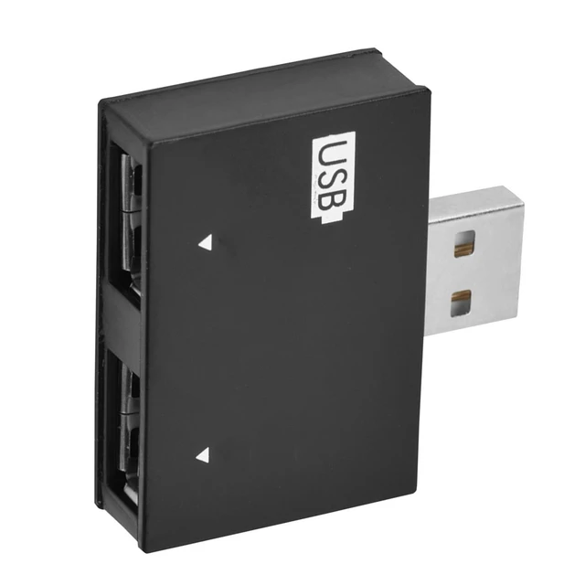Alt view image 4 of 7 - Hub Usb2. 0 Male to 2 Port USB Splitter Adapter Converter Concentrator White (Black)