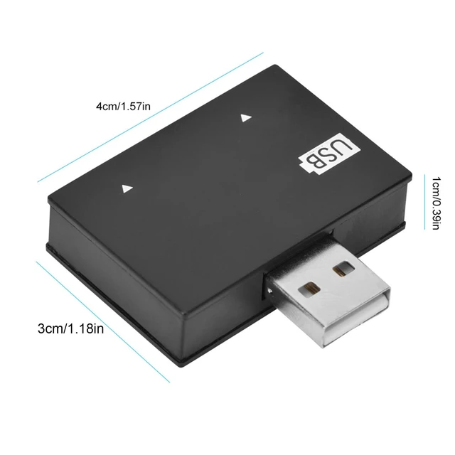 Alt view image 7 of 7 - Hub Usb2. 0 Male to 2 Port USB Splitter Adapter Converter Concentrator White (Black)