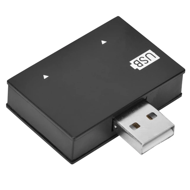 Alt view image 2 of 7 - USB2.0 Hub Adapter 2-Port USB Splitter Converter Concentrator M to Fem Splitter Connector Compatible with HubConcentrator Technology (Black)