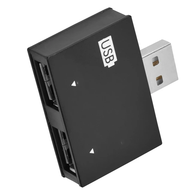 Alt view image 5 of 7 - USB2.0 Hub Adapter 2-Port USB Splitter Converter Concentrator M to Fem Splitter Connector Compatible with HubConcentrator Technology (Black)