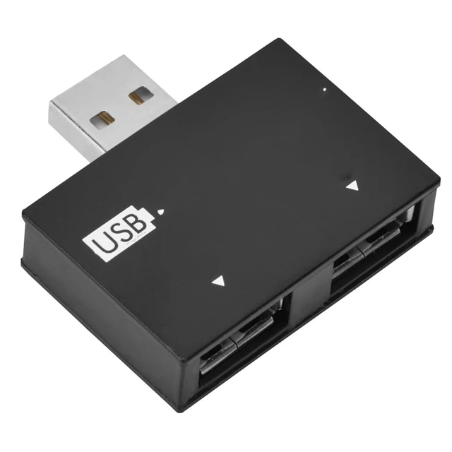 Alt view image 6 of 7 - USB2.0 Hub Adapter 2-Port USB Splitter Converter Concentrator M to Fem Splitter Connector Compatible with HubConcentrator Technology (Black)
