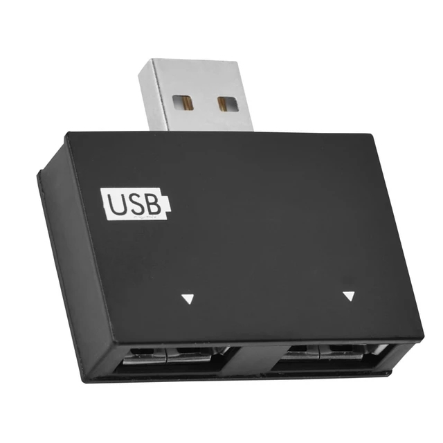 Alt view image 7 of 7 - USB2.0 Hub Adapter 2-Port USB Splitter Converter Concentrator M to Fem Splitter Connector Compatible with HubConcentrator Technology (Black)