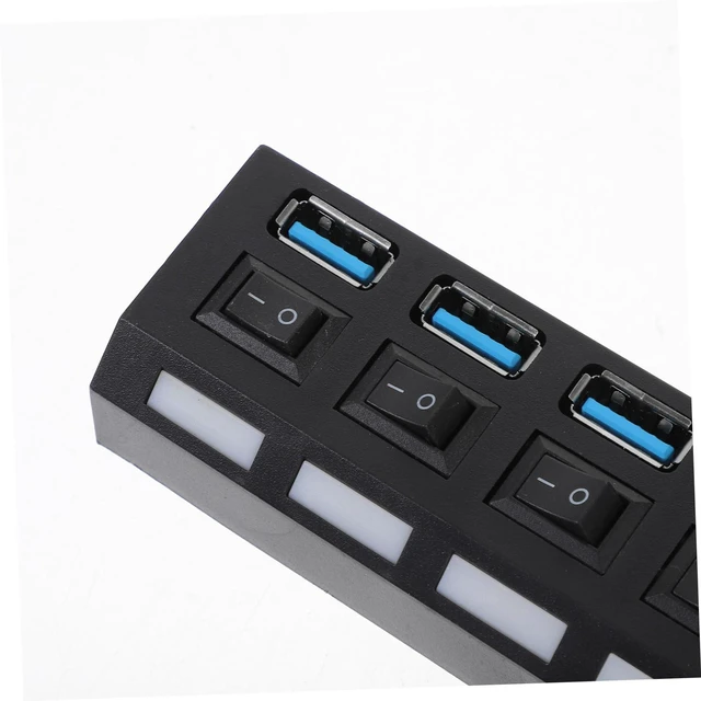 Alt view image 5 of 7 - USB 3.0 Hub 4 Ports and Independent Power for Computer High-Speed USB Concentrator for Laptops and Desktops Black