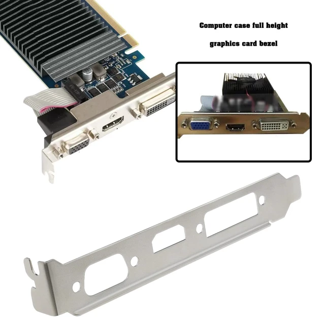 Alt view image 2 of 7 - 2 Pieces Full Height Profile Brackets for HDMI DVI VGA Video Graphics Card Computer Case Replacement Components 12x1.8cm