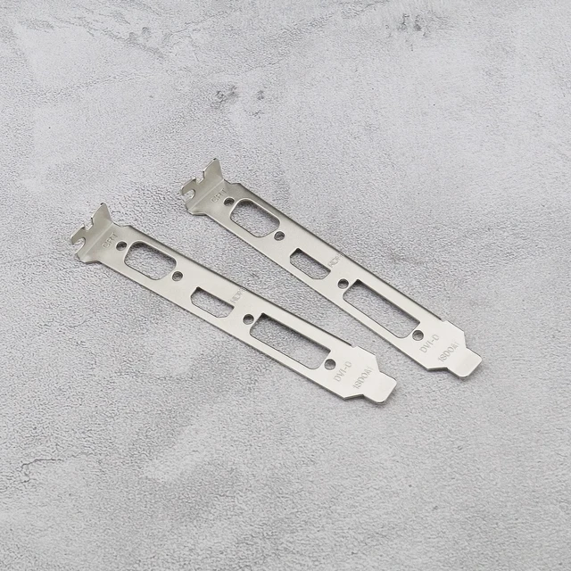 Alt view image 7 of 7 - 2 Pieces Full Height Profile Brackets for HDMI DVI VGA Video Graphics Card Computer Case Replacement Components 12x1.8cm