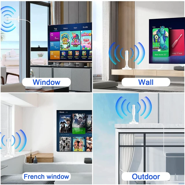 Alt view image 7 of 7 - Indoor TV Antenna for Smart TV, Digital tv Antenna for Local Channels | OTA HD TV Antenna Indoor with Long Range Reception & 10ft Cables, Strong Magnetic Base, Easy Installation, Support 4K 1080P