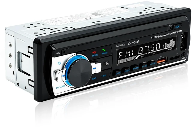 Main image of JSD-530 Single DIN Car Stereo Bluetooth Audio Player Handsfree Radio Receiver Dual USB Ports & Fast Charging FM/MP3/TF/AUX/EQ, No CD Player