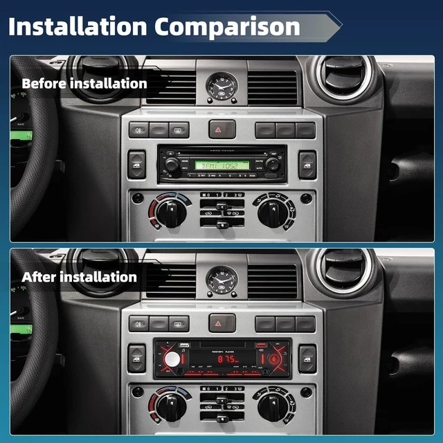 Alt view image 2 of 7 - Single Din Car Stereo with Bluetooth 5.0 Hands Free Calling Digital Car Stereo Receiver FM Radio Car Mp3 Player Audio Multimedia System with 2 USB/AUX FM Radio USB Quick Charge LCD Digital Display