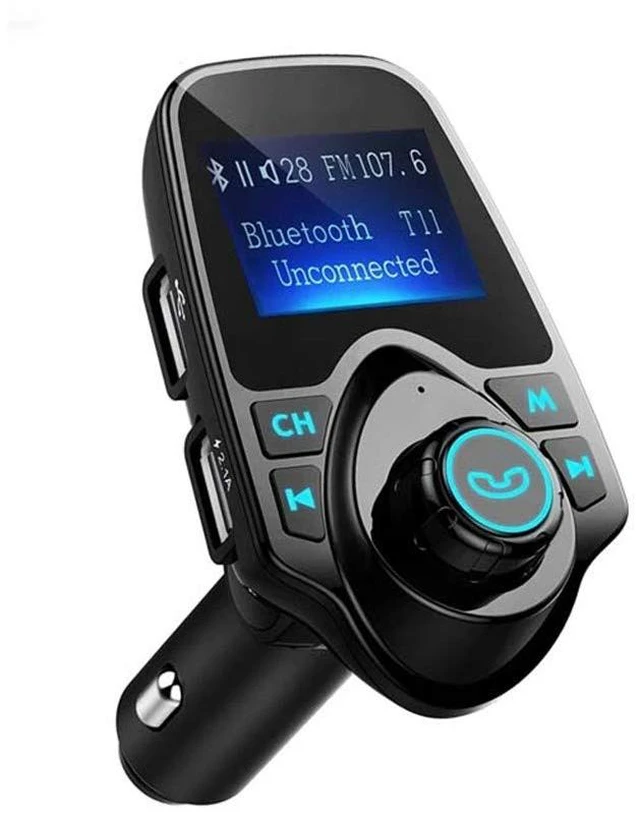 Main image of T11 Wireless Bluetooth FM Transmitter Handsfree Car Kit MP3 Player Wireless Bluetooth Adapter with Dual USB Port Car Kit