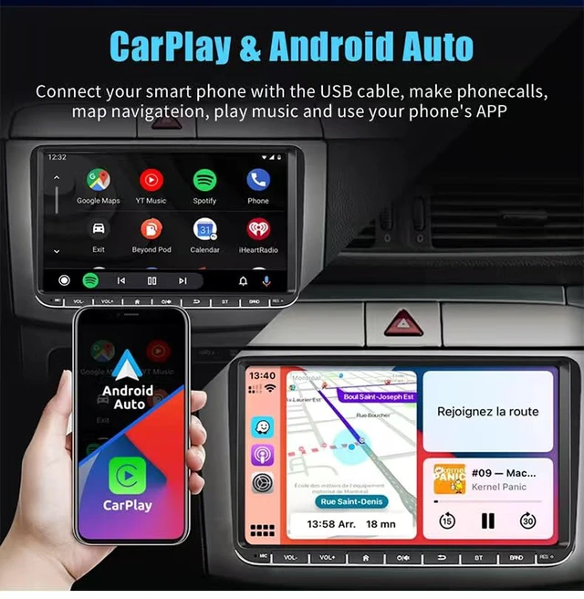 Alt view image 5 of 7 - STAPON 10inch carplay Android auto 1280X720P 2.5D IPS Screen car Stereo 2din car Head Unit with fm Bluetooth Rear View Support Steering Control Mirror View Linux systerm
