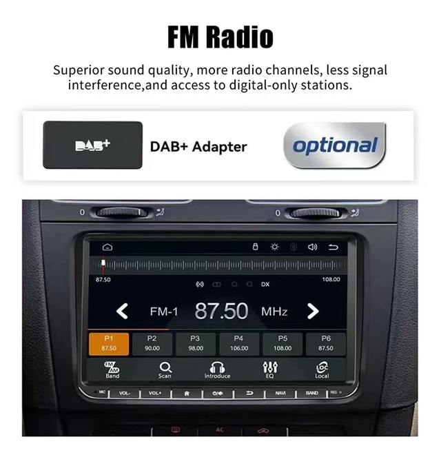 Alt view image 7 of 7 - STAPON 10inch carplay Android auto 1280X720P 2.5D IPS Screen car Stereo 2din car Head Unit with fm Bluetooth Rear View Support Steering Control Mirror View Linux systerm