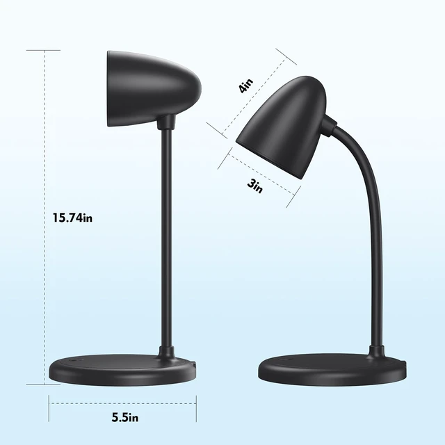 Alt view image 3 of 7 - New LED Desk Lamp for Home Office,3 Colors Dimmable Table Lamp | Dimmable Reading Light Compact design fits well on desks and bedside tables,for College Dorm Room,Bedroom Desk Light