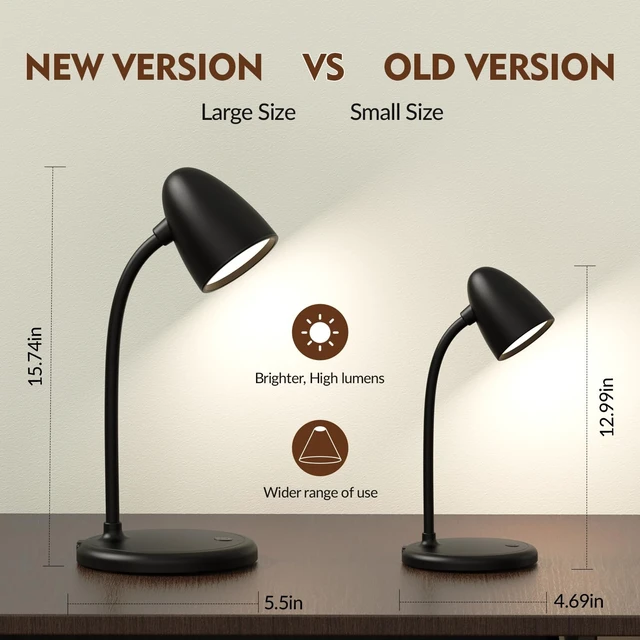 Alt view image 2 of 7 - New LED Desk Lamp for Home Office,3 Colors Dimmable Table Lamp | Dimmable Reading Light Compact design fits well on desks and bedside tables,for College Dorm Room,Bedroom Desk Light