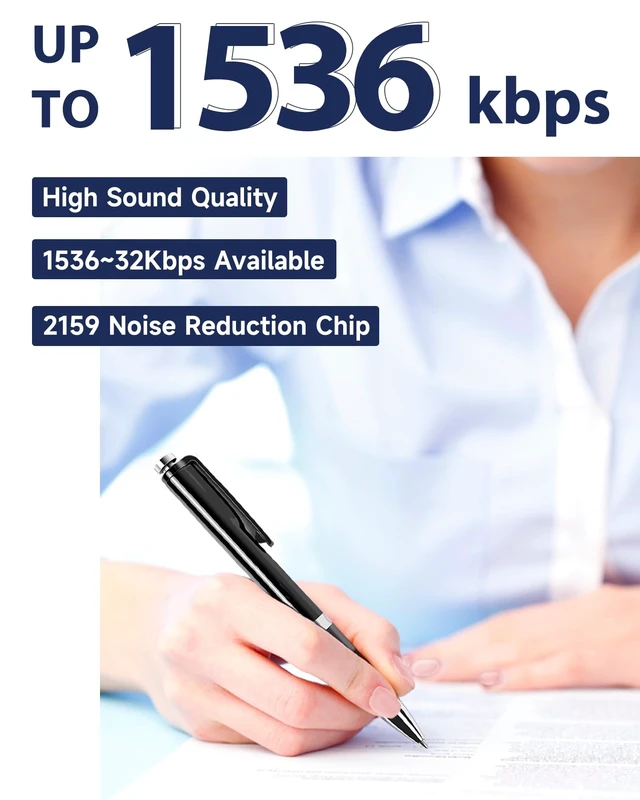 Alt view image 3 of 6 - 64GB Digital Voice Recorder - (4000 Hours) Voice Recorder with AI Noise Reduction, Voice Activated Recorder for Study Lecture Interview Course