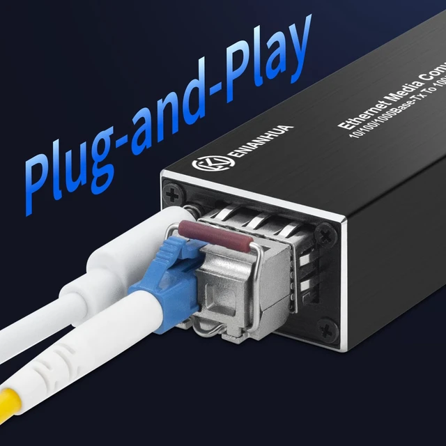 Alt view image 5 of 7 - A Pair of SFP to RJ45 Fiber Media Converter, PoE/USB-C Powered | Fiber to Ethernet Converter, 10/100/1000Base-TX to 100/1000Base-FX, 155M/1.25G SFP Slot, Metal Casing, Plug and Play for CCTV