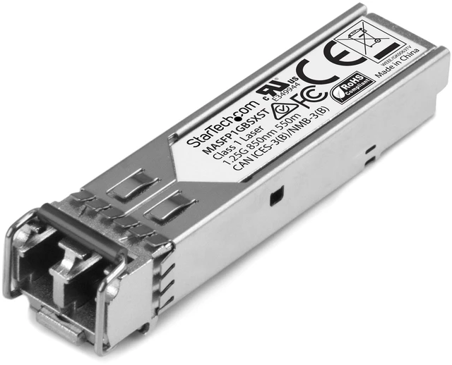 Main image of Cisco Meraki MA-SFP-1GB-SX Compatible SFP Module (MASFP1GBSXST) | 1000BASE-SX, 1GbE Multimode Fiber Optic Transceiver, LC 550m, 850nm, DDM Cisco Meraki MS225, MX400