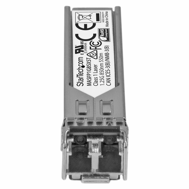 Alt view image 2 of 5 - Cisco Meraki MA-SFP-1GB-SX Compatible SFP Module (MASFP1GBSXST) | 1000BASE-SX, 1GbE Multimode Fiber Optic Transceiver, LC 550m, 850nm, DDM Cisco Meraki MS225, MX400