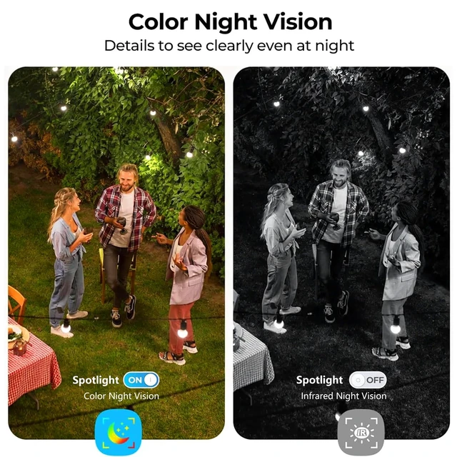 Alt view image 6 of 7 - 2K Wireless Security Cameras Solar Powered Outdoor Cameras | AI Motion Detection,Siren Alarm,Spotlight Color Night Vision,2-Way Audio,SD/Cloud Storage