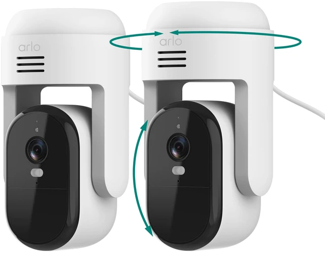 Main image of Essential Outdoor Pan Tilt Zoom Security Camera 2K Wired - 2-Cam | 360° pan & 180° tilt; Outdoor camera; Person, vehicle, package & pet detection; Auto motion tracking; 1-mo Secure plan incl.