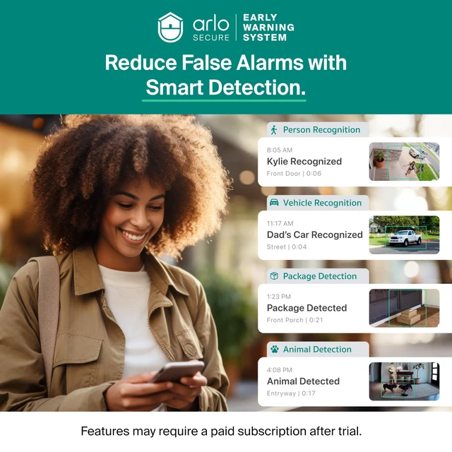 Alt view image 4 of 7 - Essential Plug-in Security Camera 2K (3rd Gen) - 2-Cam | Wired surveillance camera, requires AC outlet; 16 ft cable; Color Night Vision; Intelligent Alerts; 1-mo Secure plan incl.