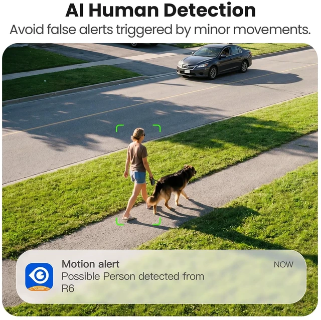 Alt view image 5 of 7 - Solar Camera Outdoor Wireless for Home Security 2.4GWiFi, R6 1Pack | 2K Cameras for Home Security/Garage/Farm/Outside Surveillance, Detachable Solar Panel, Color Night Vision, SD/Paid Cloud