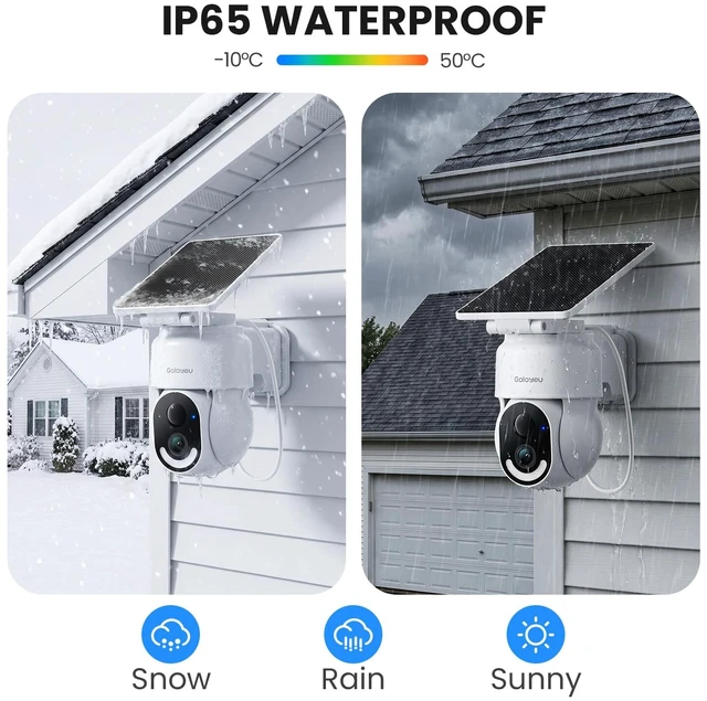 Alt view image 7 of 7 - Solar Camera Outdoor Wireless for Home Security 2.4GWiFi, R6 1Pack | 2K Cameras for Home Security/Garage/Farm/Outside Surveillance, Detachable Solar Panel, Color Night Vision, SD/Paid Cloud