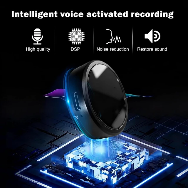 Alt view image 2 of 6 - 300-Hour Voice Recorder | Mini Audio Recorder with Voice Activation Portable Recording Device for Meetings, Lectures, Interviews, and Car Use