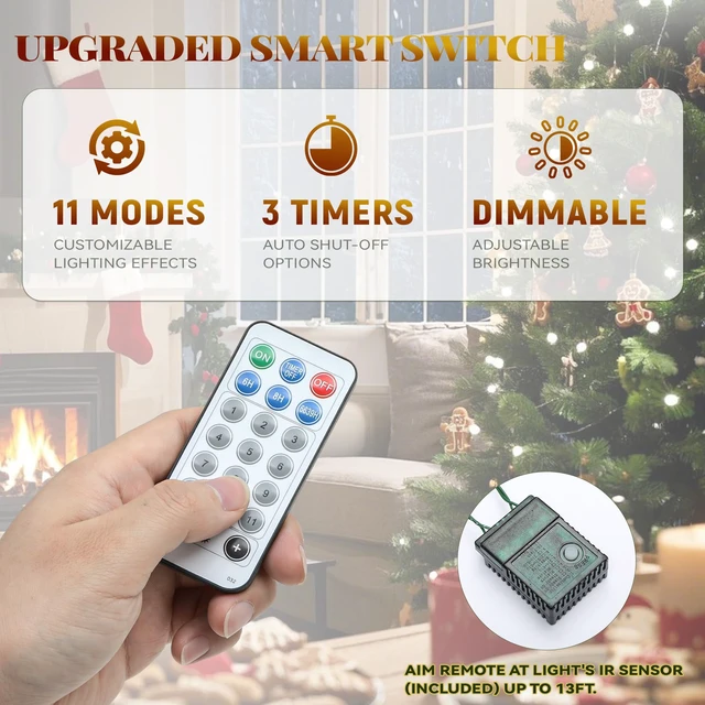 Alt view image 5 of 7 - 6ft Prelit Decorated Pine Christmas Tree with Red Berries & Remote | Artificial Hinged Xmas Tree with 818 Frosted Tips, 250 Lights, 58 Pine Cones & 58 Red Berries for Holiday Party Office Home