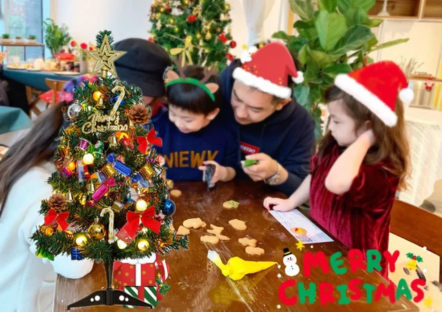 Alt view image 6 of 6 - Mini Christmas Tree Small Christmas Tree with LED Lights Ornaments Tabletop Artificial Christmas Decorations Indoor Christmas Decor 24"/60cm