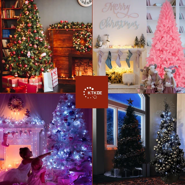 Alt view image 5 of 7 - 6ft Premium Artificial Holiday Christmas Tree w/ 1005 Branch Tips1pcs Tree top Star 200 Led Battery Operated String Lights,for Home Festival Celebration Perfect Choice for Xmas Decoration