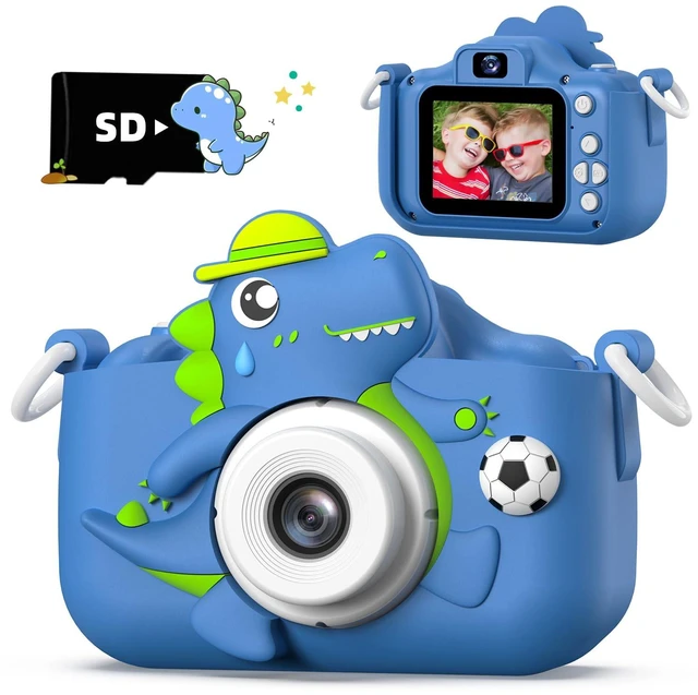Main image of Dinosaur Kids Camera for Boys Girls, Toddler Digital Selfie Camera with Cute Protective Cover and SD Card, Christmas Birthday Gifts Toys for 3 4 5 6 7 8 9 10 11 12 Years Old Little Girls and Boys