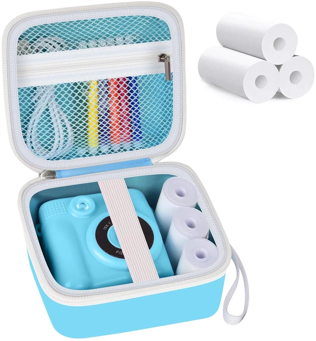 Main image of Kids Camera Case for Dylanto for ESOXOFFORE for Cimizi | Hard Shell Protection,with 3 Paper Rolls,for Gofunly,for HOOMOON,for GREENKINDER,for DUDUDRAGON,for HiMont,for ANBURI Blue