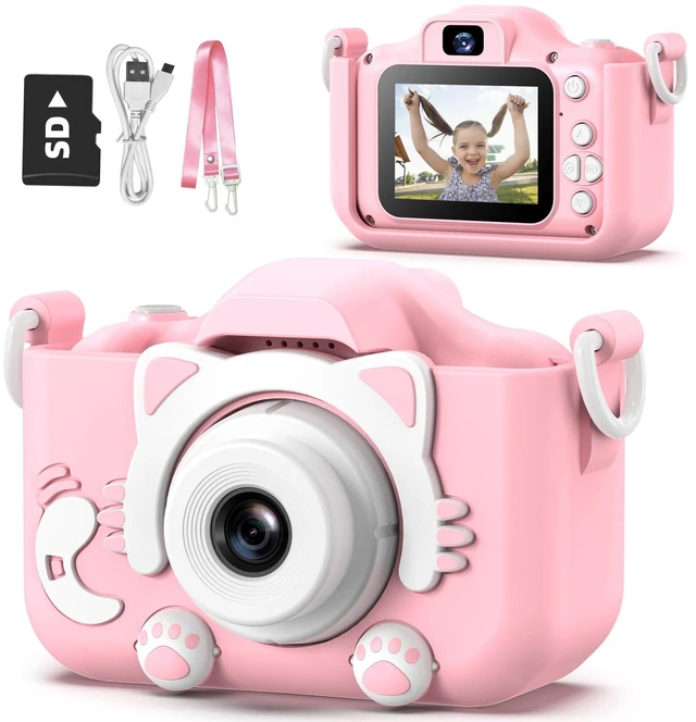 Main image of Kids Camera Toys for 3-8 Year Old Girls Boys,Children Digital Video Camcorder Camera with Cartoon Soft Cover, Best Chritmas Birthday Festival Gift for Kids