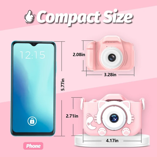 Alt view image 2 of 7 - Kids Camera Toys for 3-8 Year Old Girls Boys,Children Digital Video Camcorder Camera with Cartoon Soft Cover, Best Chritmas Birthday Festival Gift for Kids