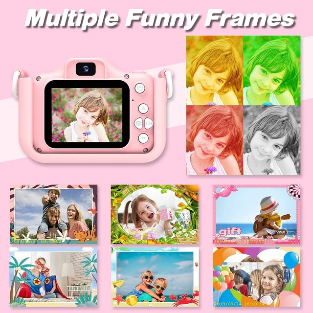 Alt view image 5 of 7 - Kids Camera Toys for 3-8 Year Old Girls Boys,Children Digital Video Camcorder Camera with Cartoon Soft Cover, Best Chritmas Birthday Festival Gift for Kids