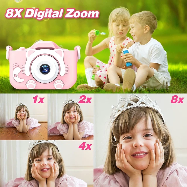 Alt view image 7 of 7 - Kids Camera Toys for 3-8 Year Old Girls Boys,Children Digital Video Camcorder Camera with Cartoon Soft Cover, Best Chritmas Birthday Festival Gift for Kids