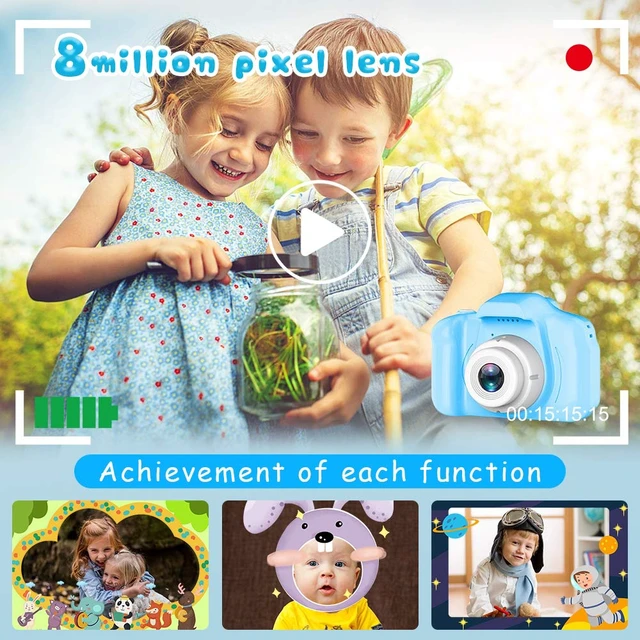 Alt view image 5 of 7 - Upgraded Kids Selfie Camera, HD Digital Video Camera for Kids-Blue | Christmas Birthday Gifts for Boys Age 3-9, Toddler Camera with Dual Lens, SD Card, Lanyard, Shockproof, Portable Creative Toy