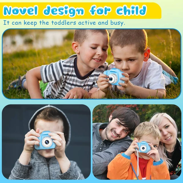 Alt view image 6 of 7 - Upgraded Kids Selfie Camera, HD Digital Video Camera for Kids-Blue | Christmas Birthday Gifts for Boys Age 3-9, Toddler Camera with Dual Lens, SD Card, Lanyard, Shockproof, Portable Creative Toy