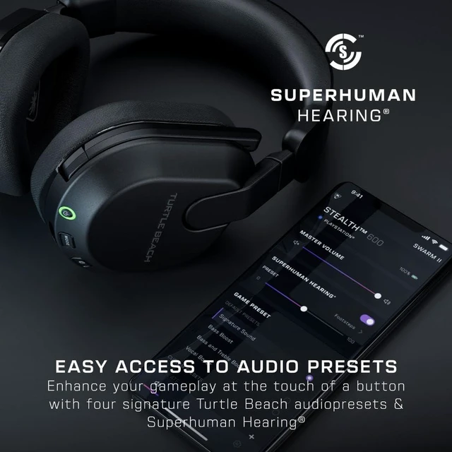 Alt view image 6 of 7 - Stealth 600 Wireless Multiplatform Gaming Headset for PS5 & PC | PlayStation, PS4, Bluetooth, 50mm Drivers, Rechargeable 80-Hr Battery, Noise-Cancelling Flip-to-Mute Mic, Memory Foam, White