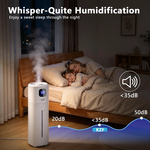 Alt view image 7 of 7 - 9L Humidifiers for Bedroom Large Room, Cool Mist Top Fill | three-level adjustment, timer, power off when water is insufficient, remote control control